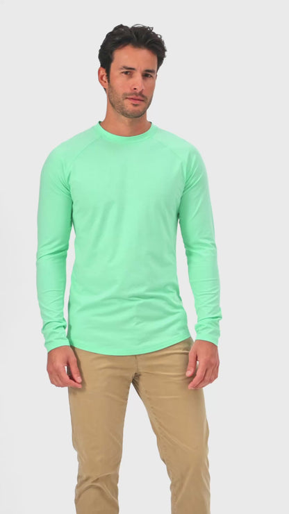 Long Sleeve Drop Hem T-Shirt